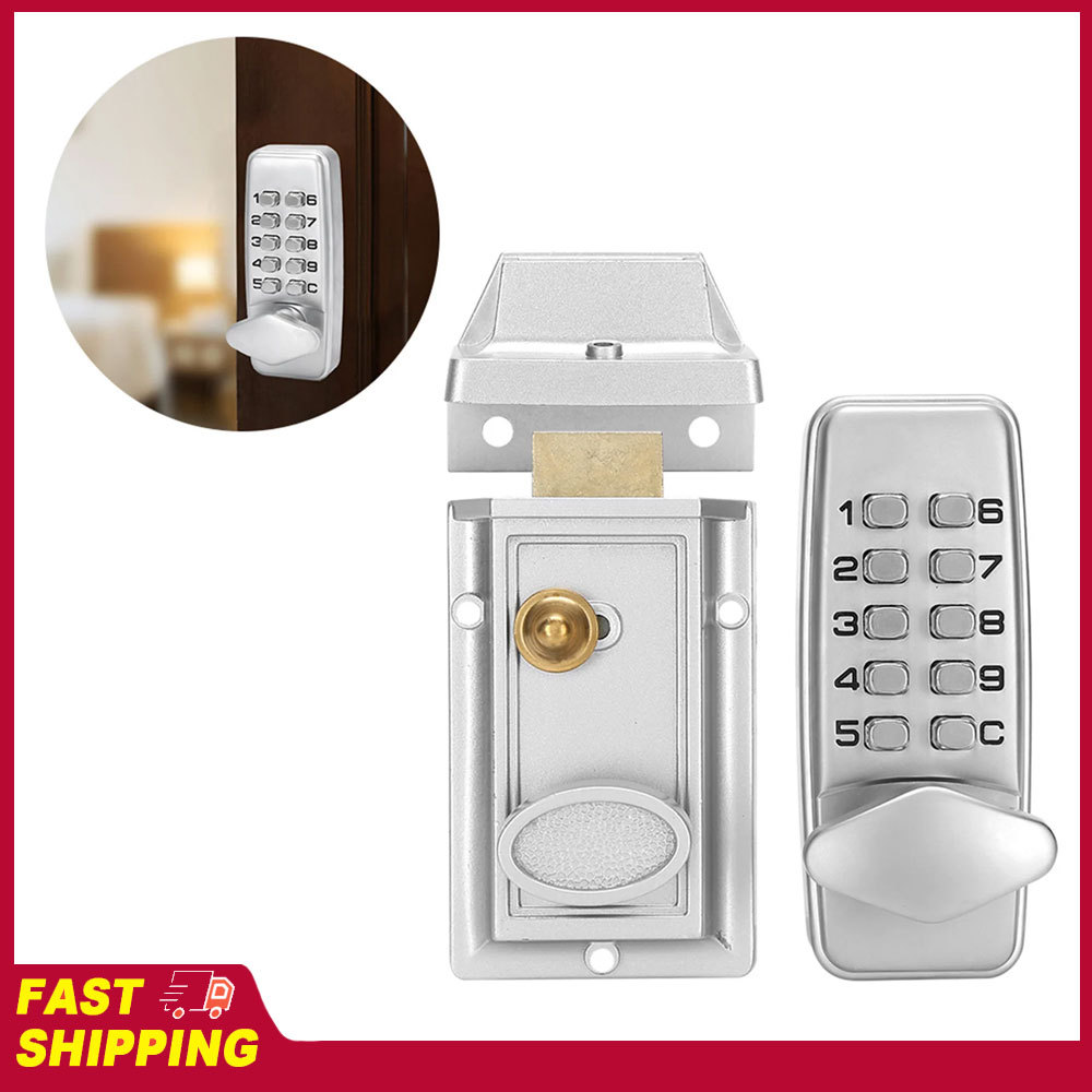 Aksesori Keamanan Rumah Kunci Pintu Digital dengan Password Mekanis Tahan Air Loker Elektronik Tanpa
