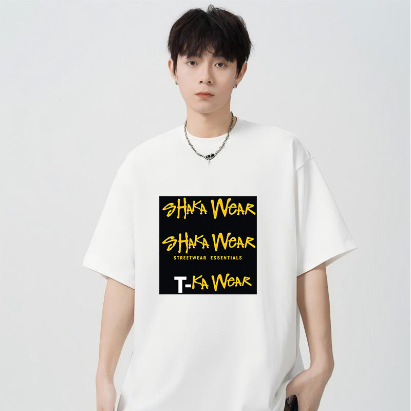 tshirt for men cotton black white Shaka Wear Streetwear Essentials