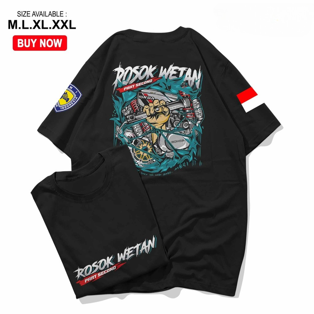 Kaos Racing Rosok Squad Rosak Wetan Mekanik Amatir Baju Distro Motor Herex Tshirt Otomotif Herex
