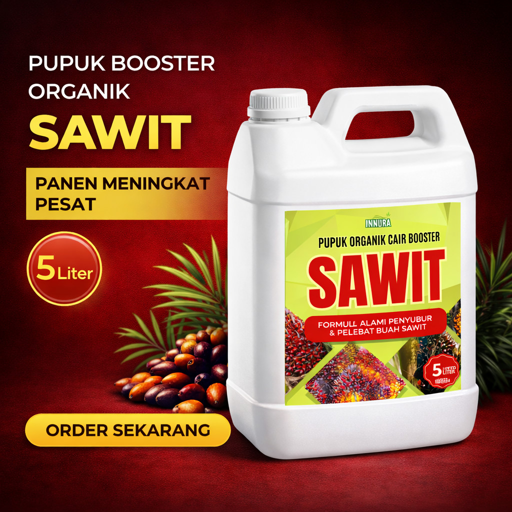POC Booster Sawit 5 Liter - Pupuk Sawit Agar Berbuah Lebat Dan Berat  / Pupuk Penyubur Pelebat Sawit