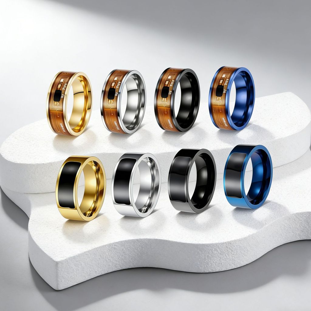 NTAG213 chip NFC cincin pintar dapat dikenakan perangkat ponsel pintar perhiasan pintar