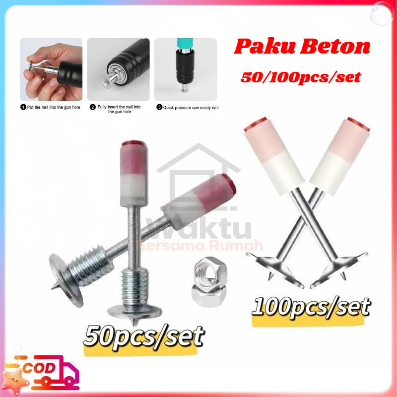 [COD] 50/100pcs Paku Beton Mini Ramset/Paku Beton Ramset/Paku Ramset Beton/Paku Tembak Beton Dan Bes