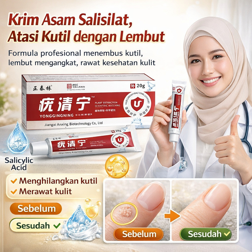 Krim Penghilang Kutil Asam Salisilat | Salep Penghilang Kutil | Krim Antibakteri Penghilang Kutil | 