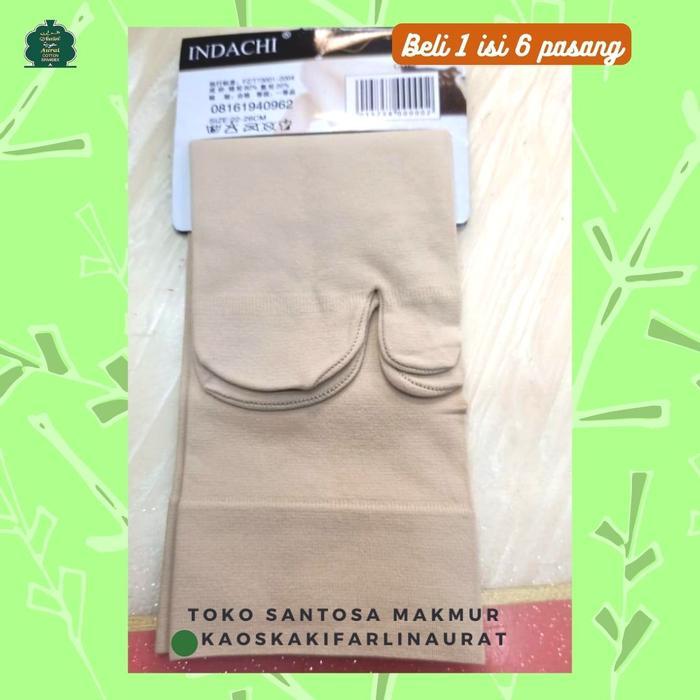 [PROMO] JUAL 6 PASANG Kaos Kaki Jempol Semata Kaki Merek Indachi Warna Krem dan Hitam Santosa Makmur