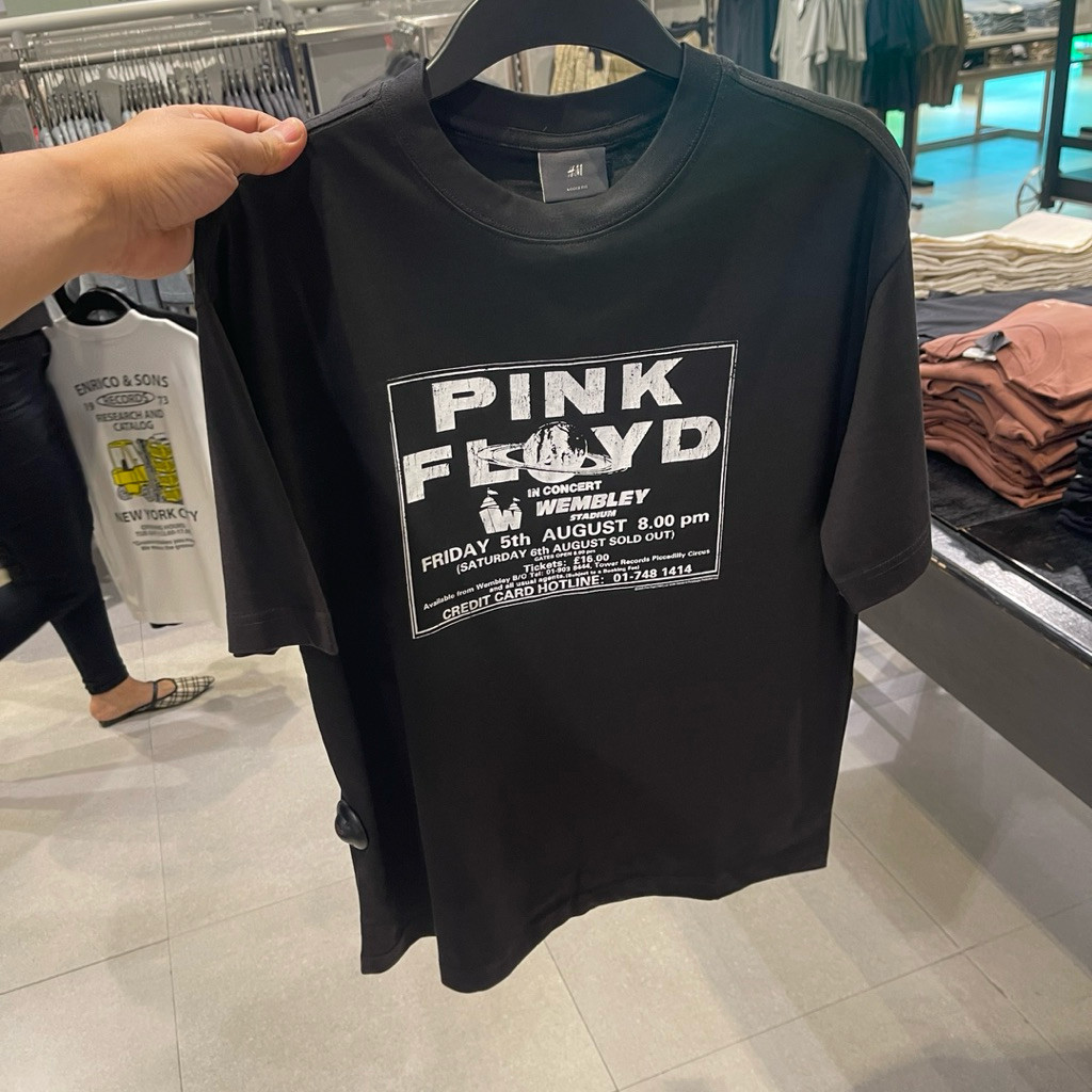 H&M COD ORI Tshirt H&M Man Pink Floyd loose fit black