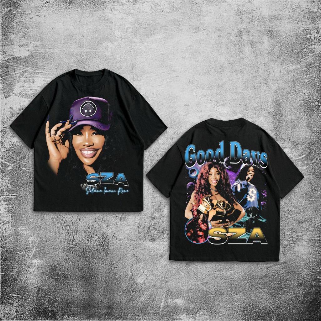 ORI P&B Oversize SZA T-Shirt Good Days - Vintage SZA Oversized Black 20s T-Shirt