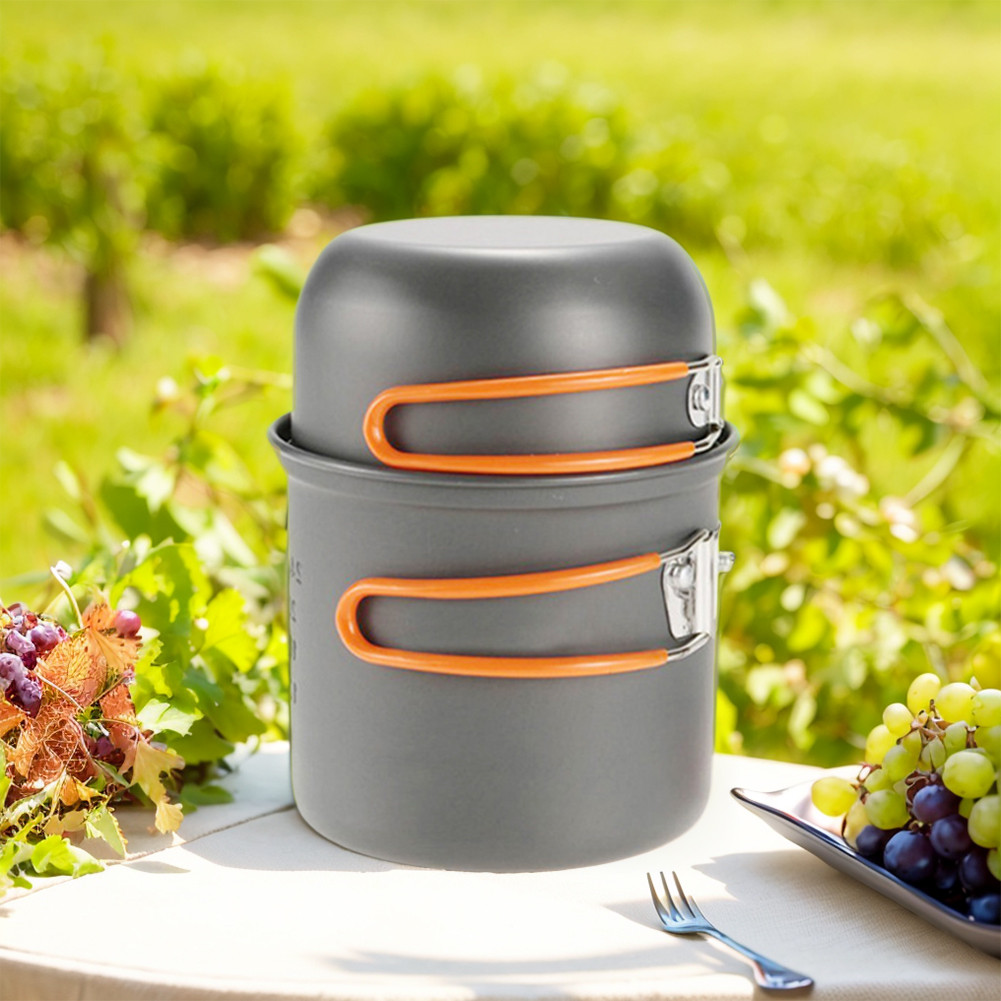 Camping Cookware Set Aluminum Alloy Camping Cooking Set for Camping 1-2 Persons