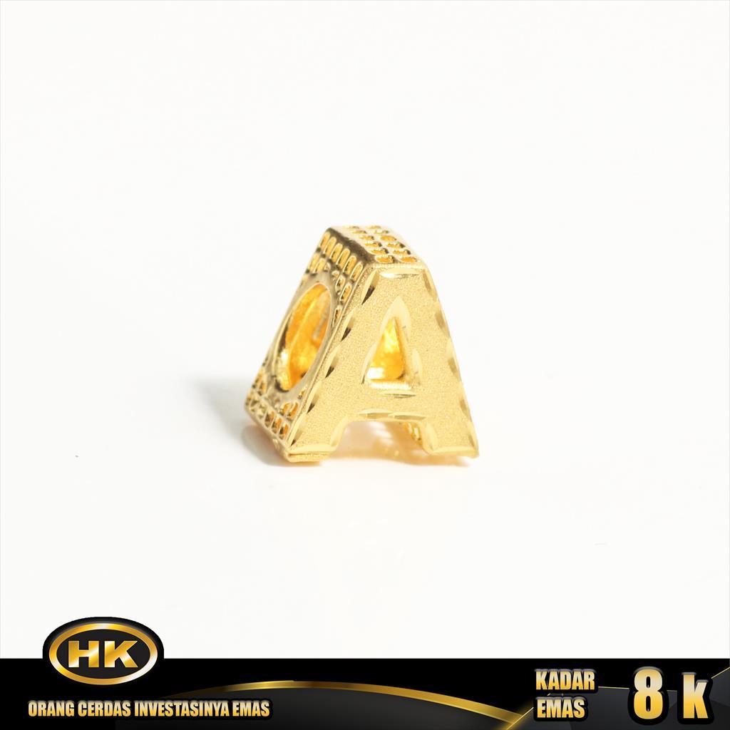 Liontin Emas 8K - HURUF A - HKGOLD