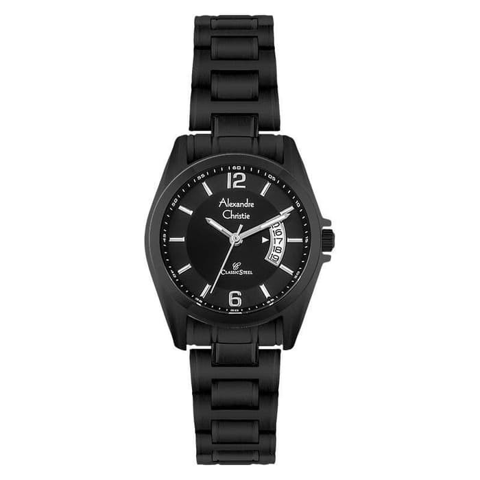 JAM TANGAN WANITA ALEXANDRE CHRISTIE AC8289 AC 8289 LDBIPBA STAINLESS STRAP BALCK