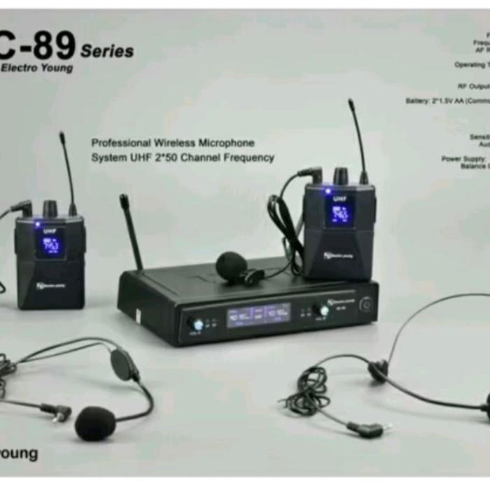 MICROPHONE ELECTRO YOUNG MC89 JEPIT HEADSET MICROPHONE ORIGINAL MC 89