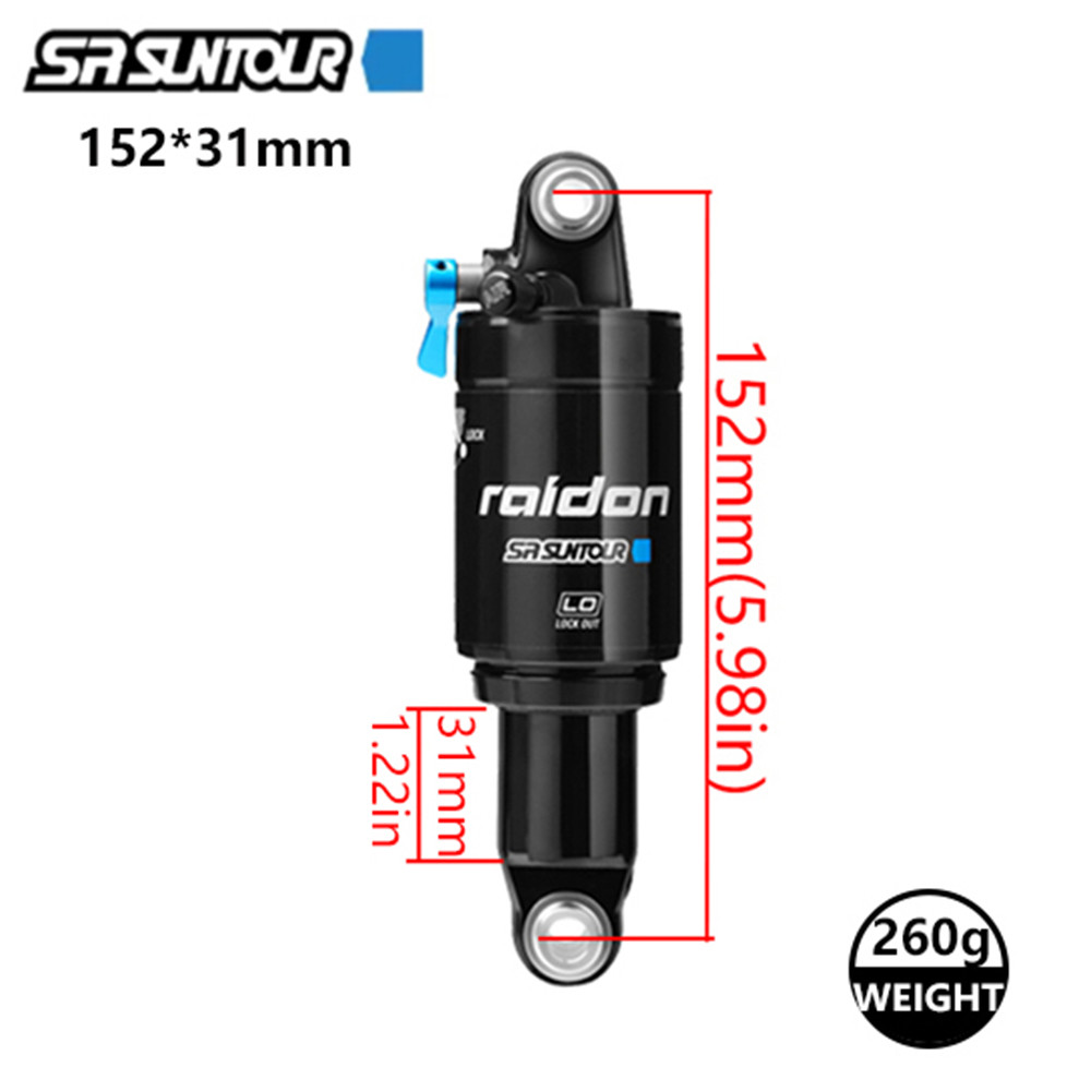 25 New SR SUNTOUR Bicycle Rear Shock MTB Mountain Bike Air Rear Shock 152/165/184/190mm XC Air Suspe