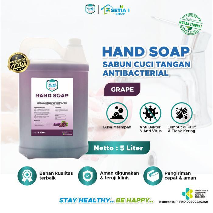 Handsoap 5 Liter Sabun Cuci Tangan Antiseptik Aroma Grape Kemenkes RI