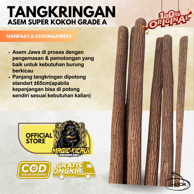 Tangkringan Asem Jawa Super Pangkringan Kayu Asem Jawa Super Grade A Sangkar Burung