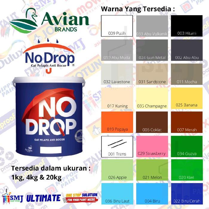 PROMO  Cat Pelapis Anti Bocor NO DROP Semua Warna Ukuran 1kg -  Transparan