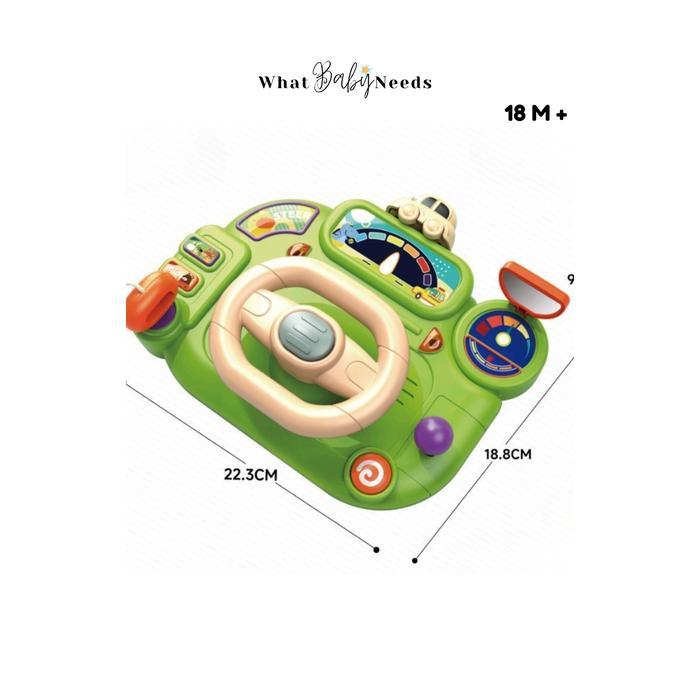 Ken Multifunction Steering Wheel / Mainan Setir Mobil Anak / Mainan Setir Stroller - Greeny New