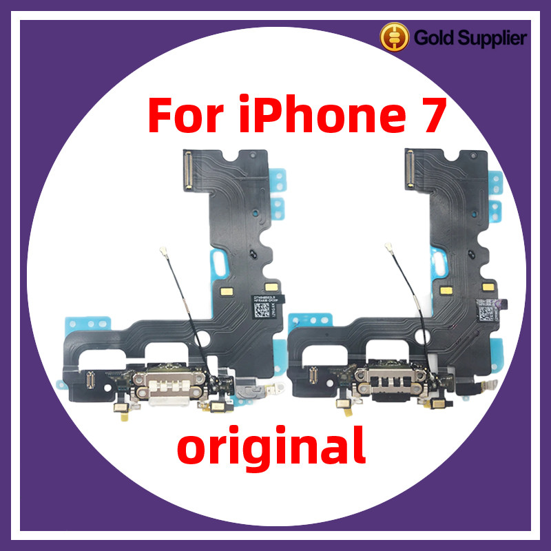 Original For iphone 7 Charging Port Flex Microphone Mini USB Charger Dock Connector Repair Replaceme