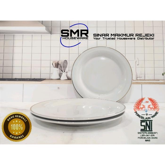 3 SET PIRING CEPER BESAR KERAMIK LIST EMAS - -, -