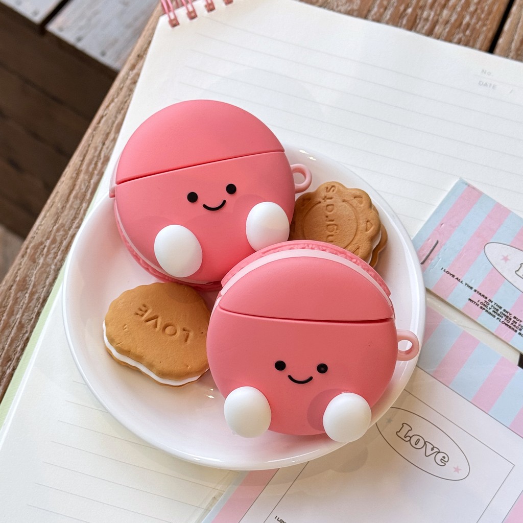 Cute Pink Macaroon Cover for AirPods 4 2024 Cartoon Cute Earphone Case for AirPods Pro 2 Cover Soft 