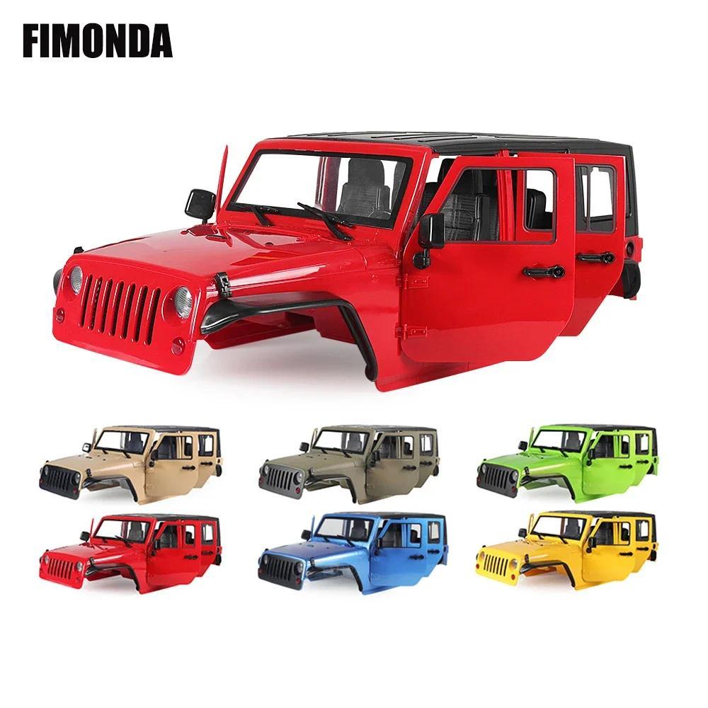 1/10 Jeep Wrangler JK Rubicon 4 Door Hard Body Shell Kit 313mm Wheelbase for RC Crawler Car Axial SC
