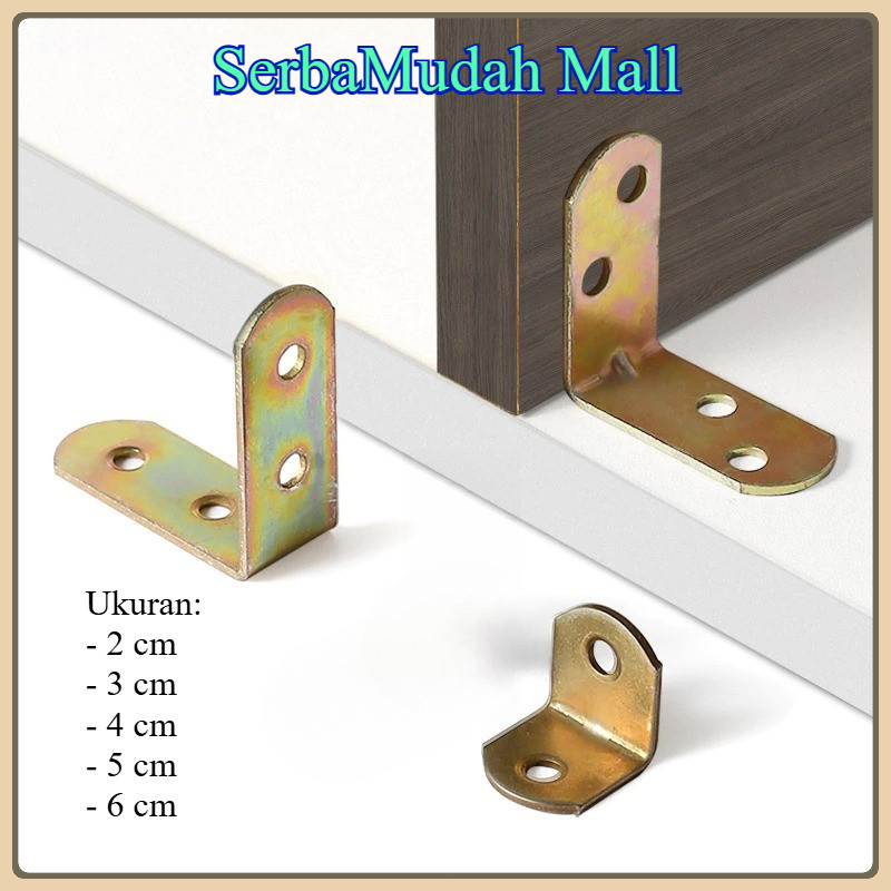 Siku Ambalan L Penyangga Rak Dinding / Plat Siku L Besi Stainless Siku Rak Multifungsi