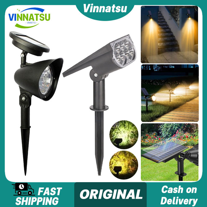 Vinnatsu 7/18LED Lampu Taman Solar Tancap Lampu Taman Tenaga Surya Sensor Matahari Super Terang Outd