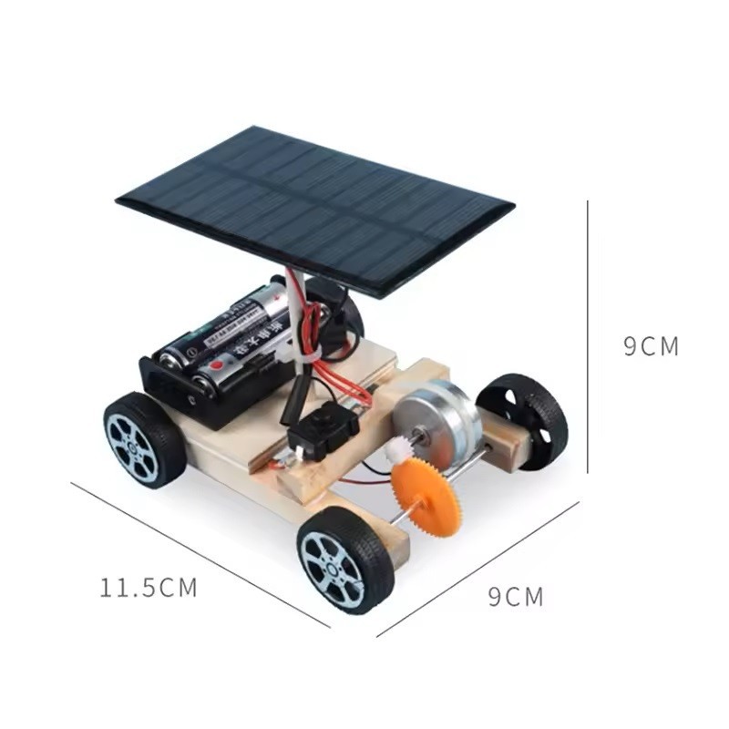 DIY Mobil Kayu Panel Surya DIY Puzzle Kayu Mainan Mobil Kayu Tenaga Surya