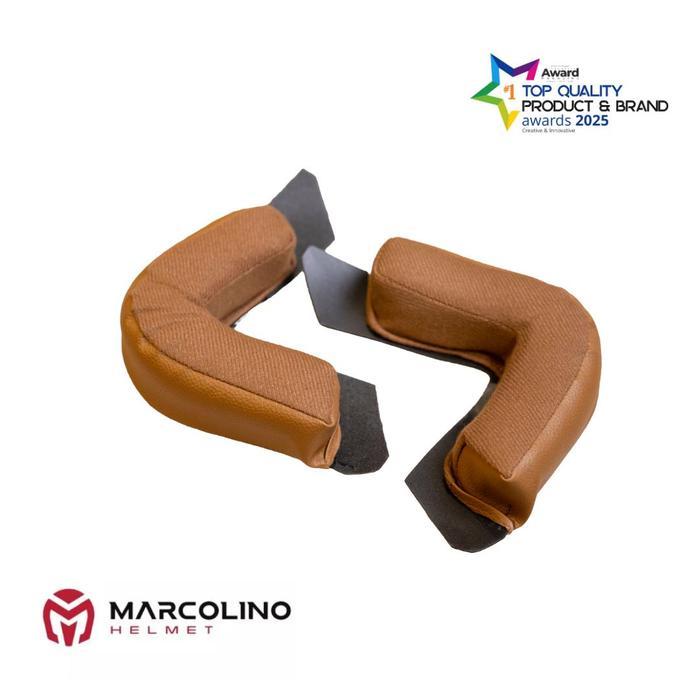 (BUSA MARCOLINO SENNA) Busa Kupingan Pengganti Size Helm Retro Marcolino - Busa Baru