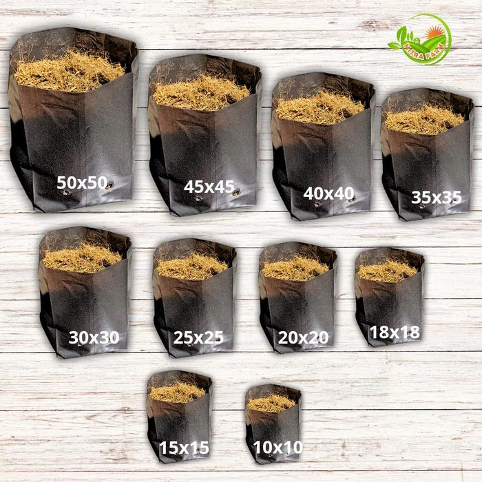 Polybag kiloan/Polybag 1kg Murah/Pot Planter Polybag kiloan isi banyak - 10 x 10