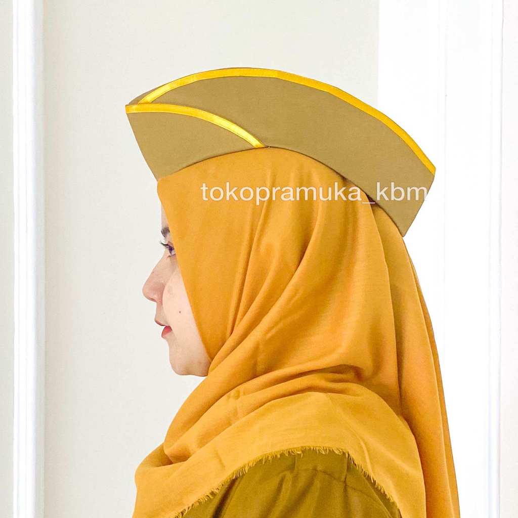 Topi Mut PNS Putra dan Putri | Peci Muts | Keki Lis Kuning dan Putih premium