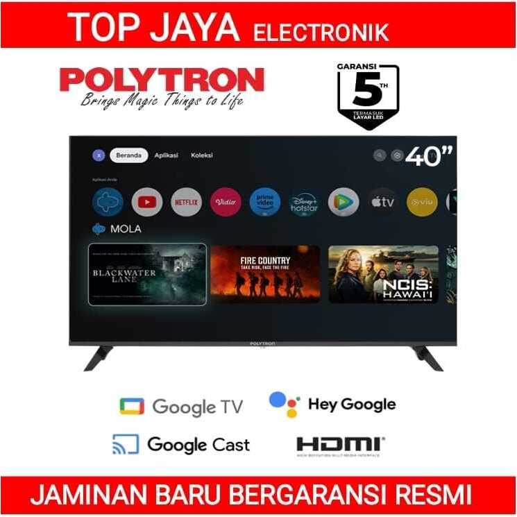 LED TV POLYTRON 40 INCH SMART GOOGLE TV/POLYTRON 40 INCH GOOGLE TV PLD40RG9059 BARU BERGARANSI RESMI