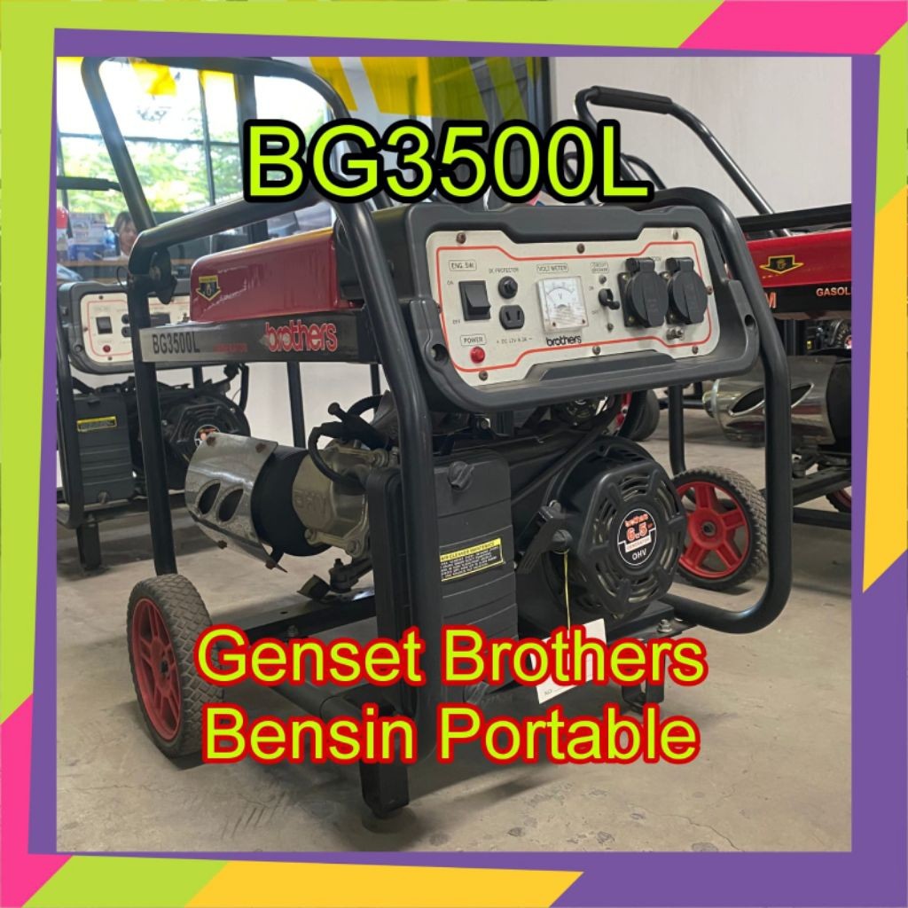 Genset Brothers Bensin Portable BG3500L Silent Heavy Duty