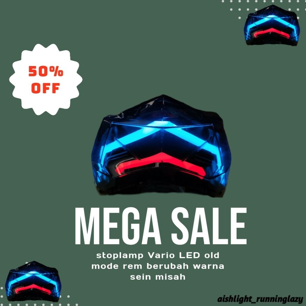 FULLSET stoplamp Vario led old lazy || stoplamp Vario125-150 led old custom lazy || stoplamp Vario 1