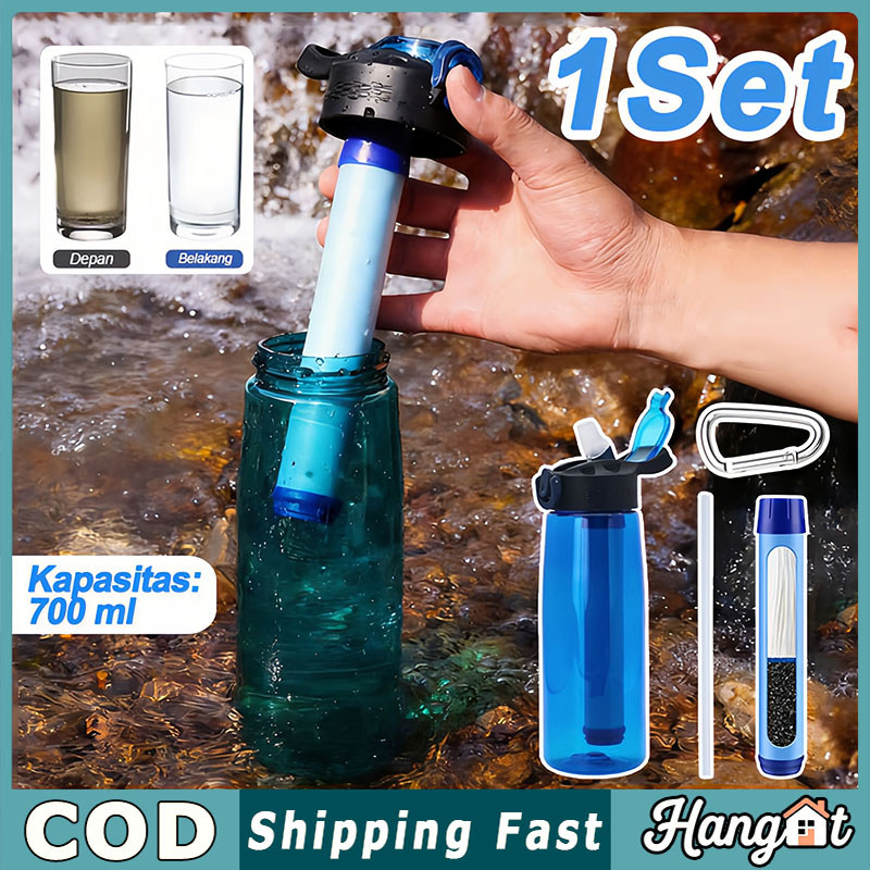 NEW 1 Set Multifungsi Gelas Penyaring Air Personal Filter Air Filter Air Minum Portable Outdoor Daru