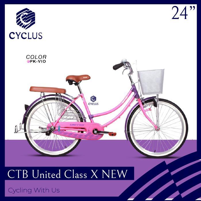Sepeda Mini United CTB Class X 24 Inch Keranjang Perempuan Dewasa