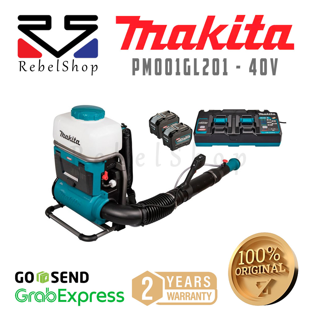 Makita Cordless Baterai Backpack Mist Blower Mesin Semprot Kabut 40V + Baterai + Charger - PM001GL20