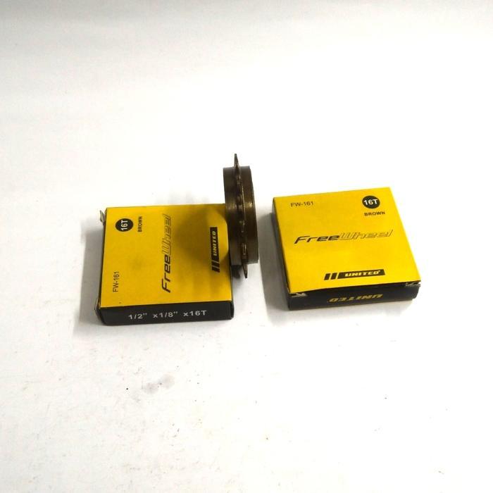 freewheel/sproket/gir belakang sepeda BMX,mini, fixe united 16 T brown