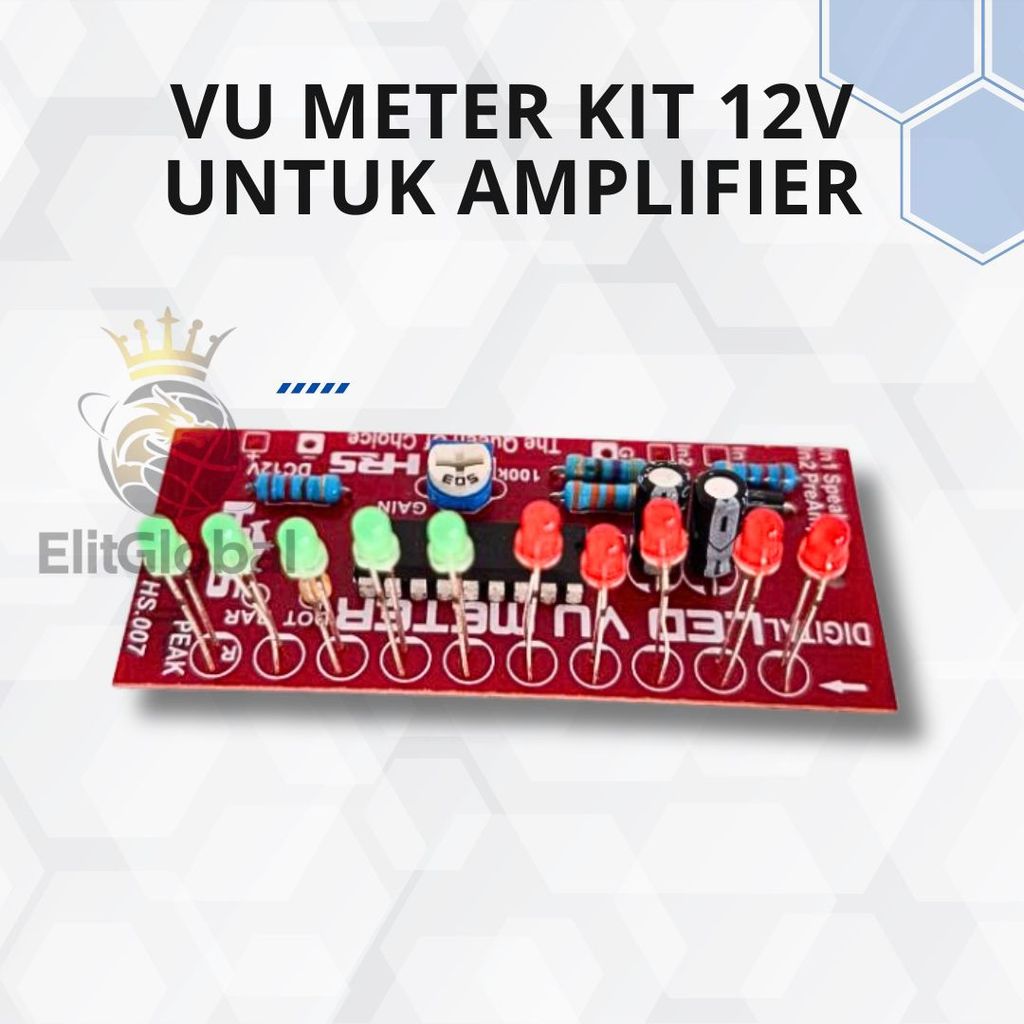 KIT VU Meter LED Digital Display Level Audio Untuk Keperluan Audio Dan Studio