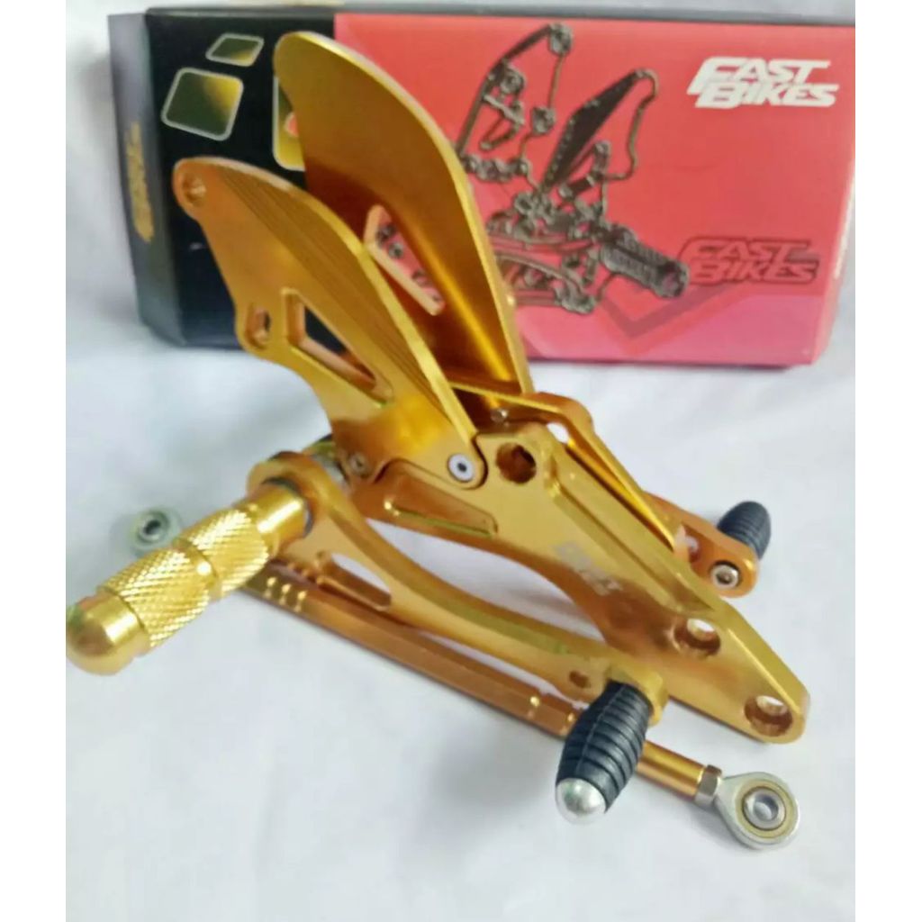 Fast Bikes - Footstep Underbone Motor Satria Fu Full 1 Set Foot Step Kiri Kanan Bahan CNC Tebel - Go