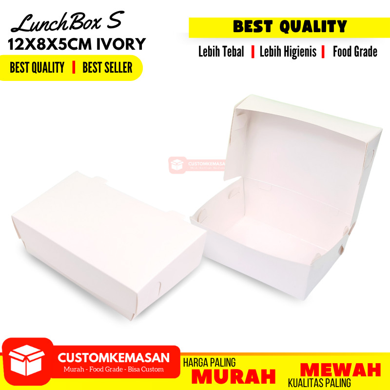 Lunch Box S, Kemasan Ayam Geprek, Kemasan Makanan, Wadah Makanan Kertas