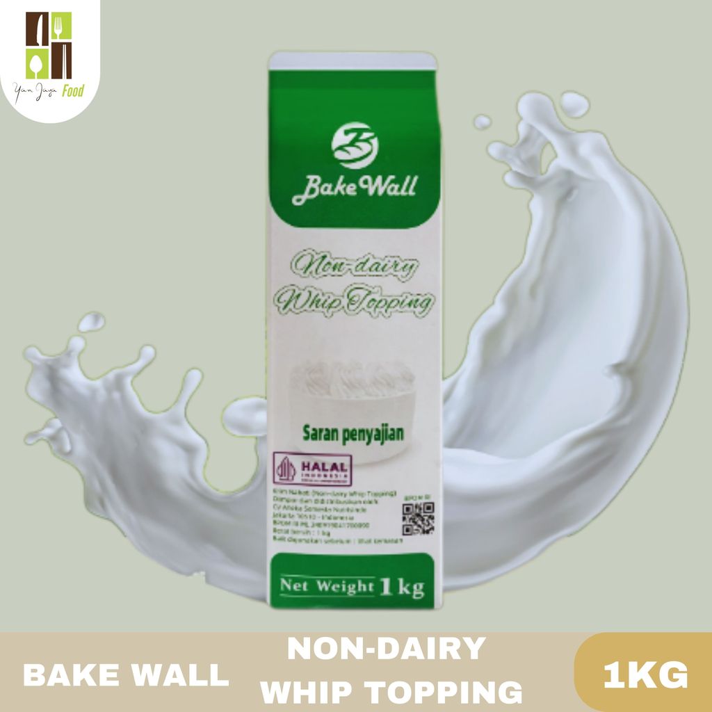 Bake Wall Non-dairy 1 KG / Whip Topping / Whipping Cream Cair / Whip Cream Toping / Krim Kocok Cair 