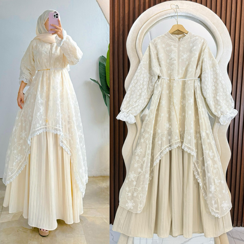 Humaira Maxy Dress | Dress Brukat Premium