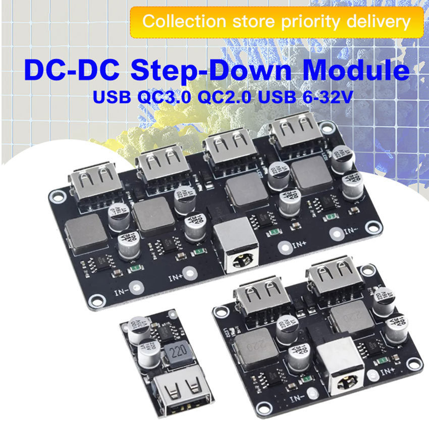 Modul Fast Charging QC3.0 Step Down Dc-dc Buck Converter 6-32V Ke 5V 9V 12V Charger Hp Mobil Motor