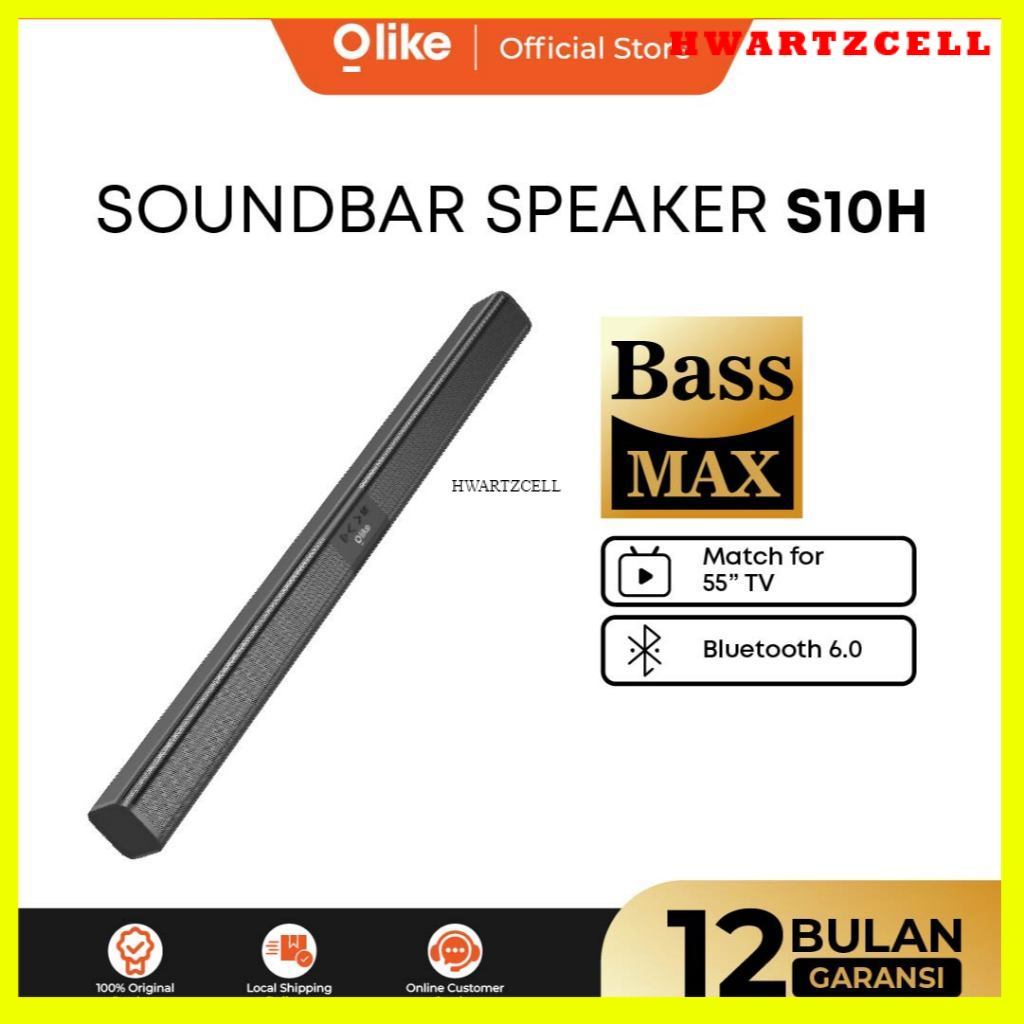[HWARTZ] [NEW PRODUCT] Olike Speaker Soundbar TV S10H 10W Subwoofer Bluetooth 6.0 Bass Max Immersive