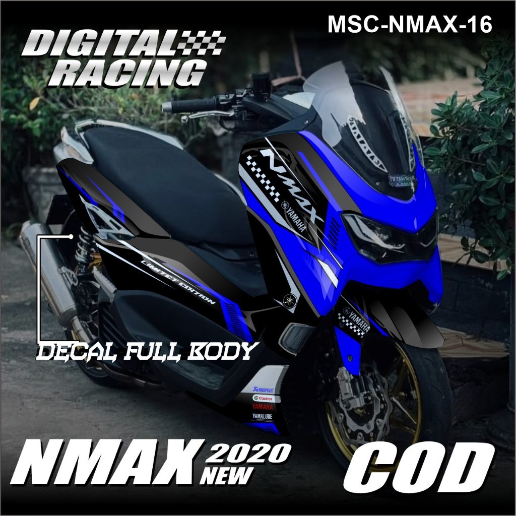 ( DIGITAL RACING ) Decal Sticker Nmax New Turbo 2020 Fullbody Decal Sticker Yamaha Nmax New turbo 20
