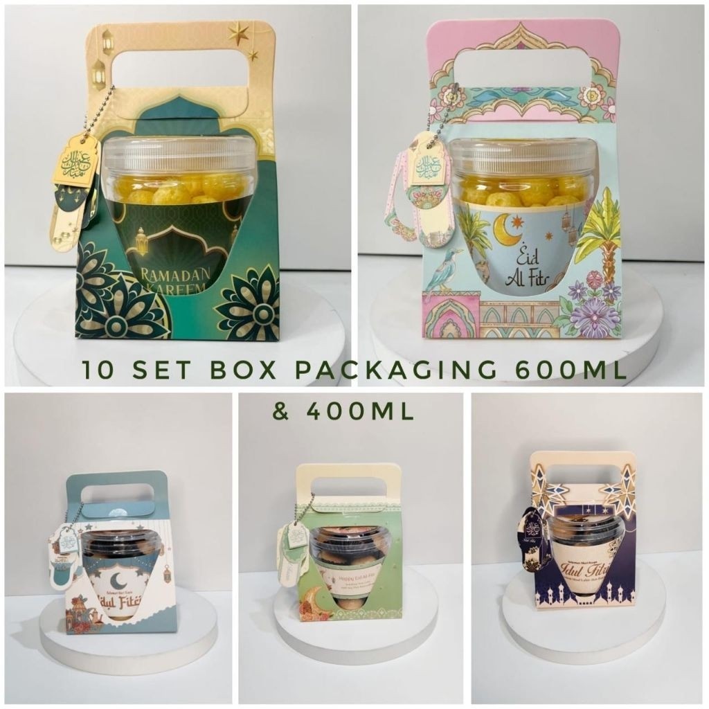 10 set BOX HAMPERS TABUNG 400ml & 600ml KUE KERING LEBARAN IDUL FITRI TERMURAH