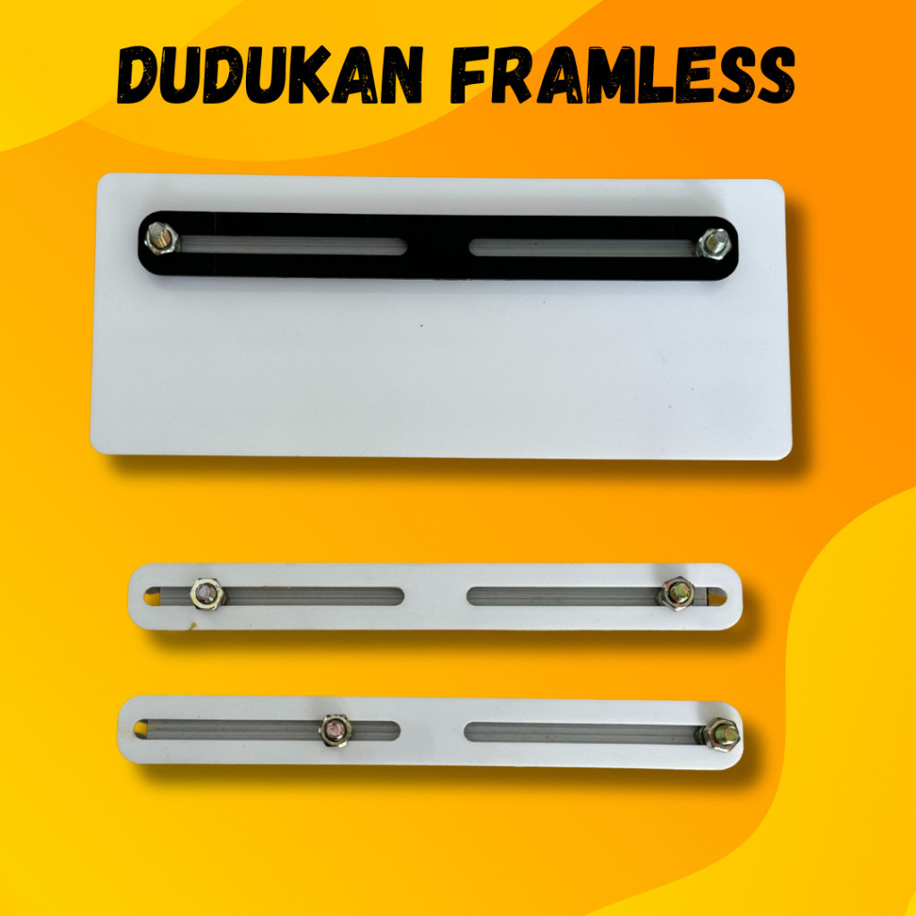 Bracket Framless Plat Nomor Motor Universal Alumunium / Dudukan Baut Tanam Plat Motor Variasi Clean 