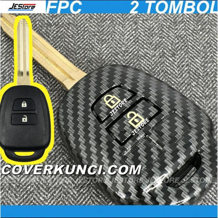 Casing NEW YARIS Cover Kunci CARBON 2TBL FPC YARIS Sarung Remote YARIS CARBON Kunci Tusuk