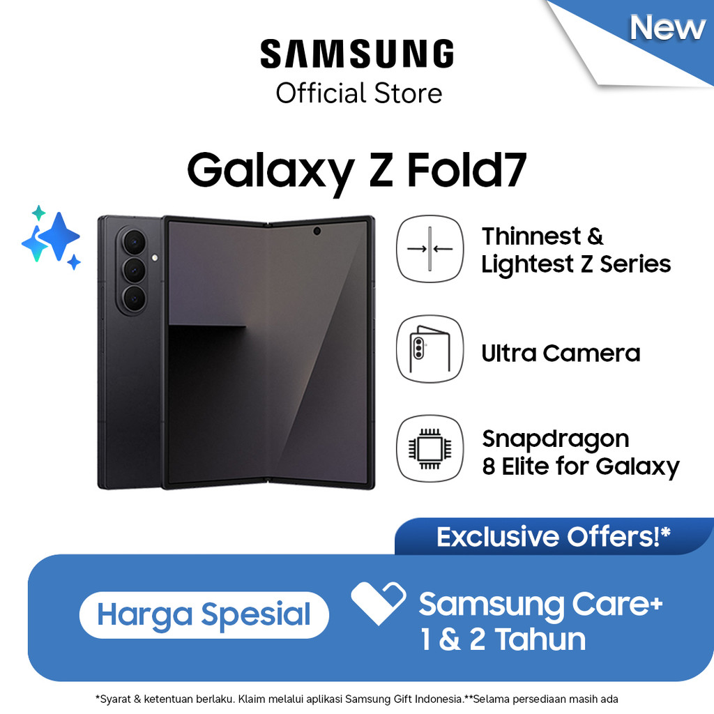 Samsung Galaxy Z Fold7 12/512GB - Jetblack | Hp Lipat AI | Kamera 200MP