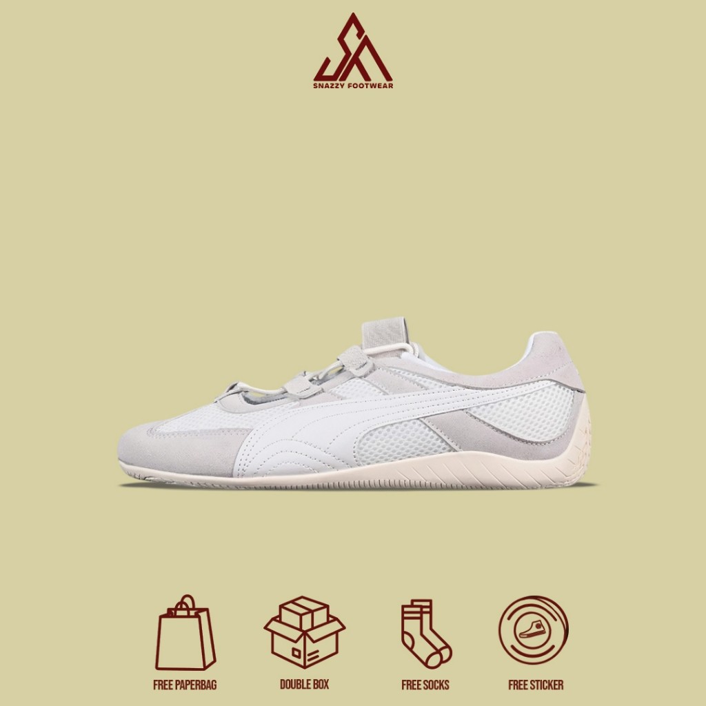 Sepatu Sneakers Puma Speedcat Go White Grey  100% Original Unisex