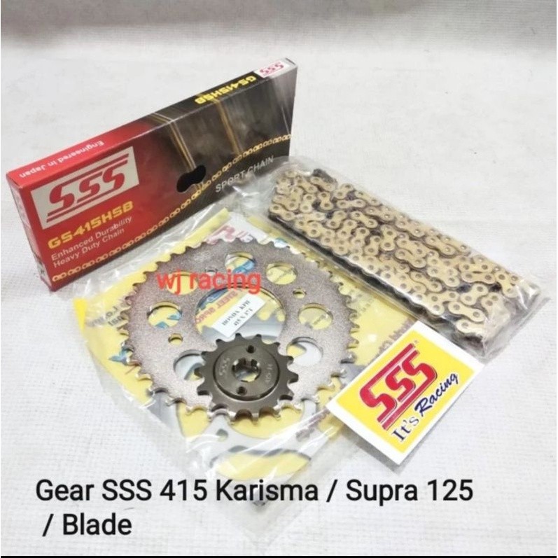 Gear Set SSS 415 Supra 125 / Blade / Revo / Fit New / Karisma